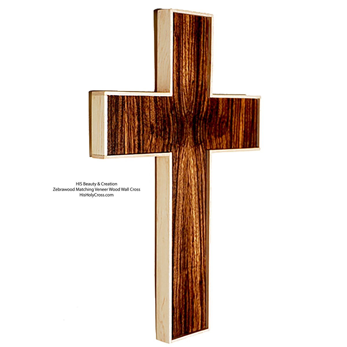 Wooden Embellished Cross Stickers, 1-1/4-Inch, 13-Count