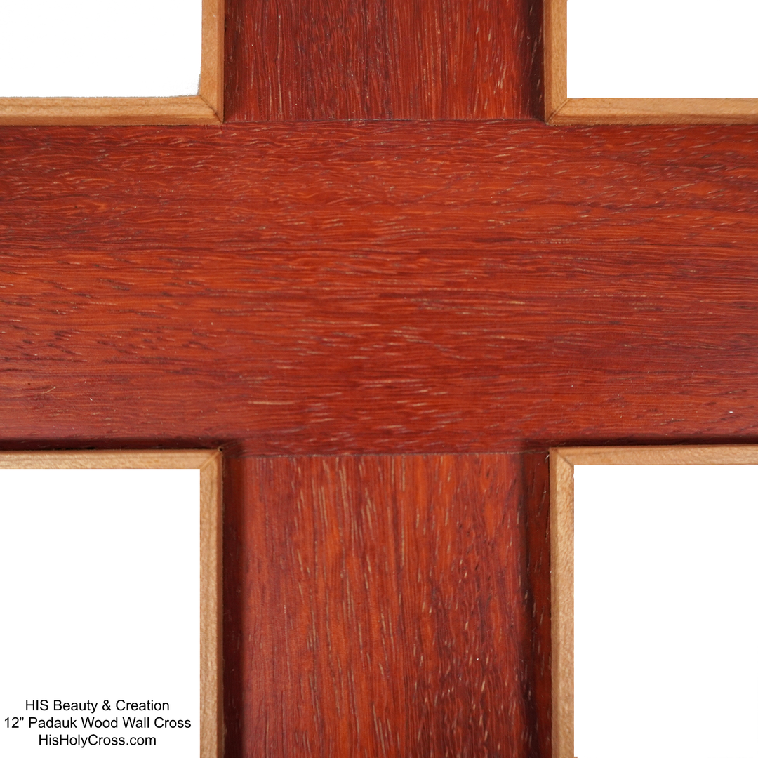 2024 Layered Wood Cross - Padauk, Purpleheart, Ash